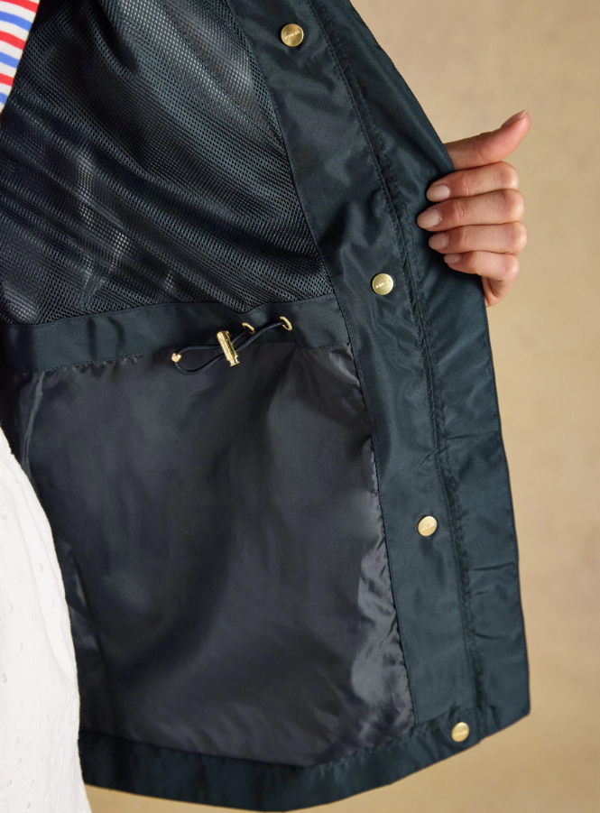 Joules Everdry Waterproof Packable Raincoat With Hood Navy