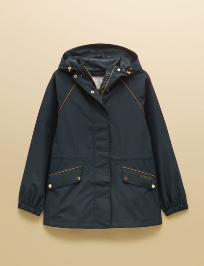 Joules Everdry Waterproof Packable Raincoat With Hood Navy