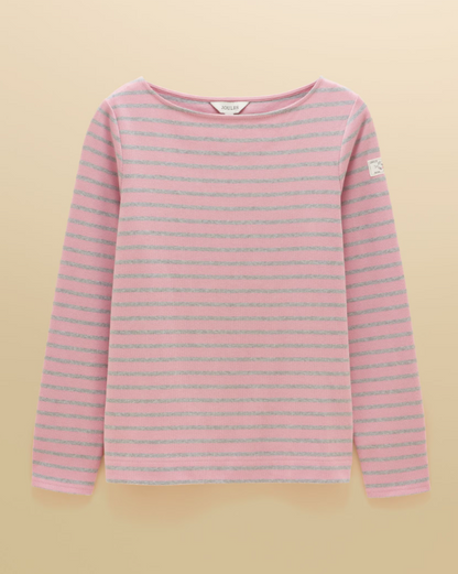 Joules Harbour Stripe Breton Top Pink / Grey