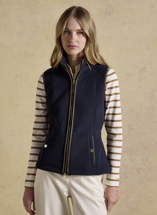 Joules Heritage Regular Fleece Gilet Navy