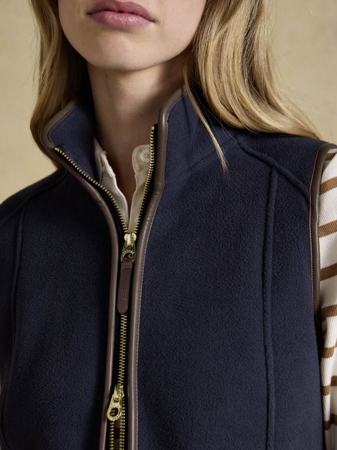 Joules Heritage Regular Fleece Gilet Navy