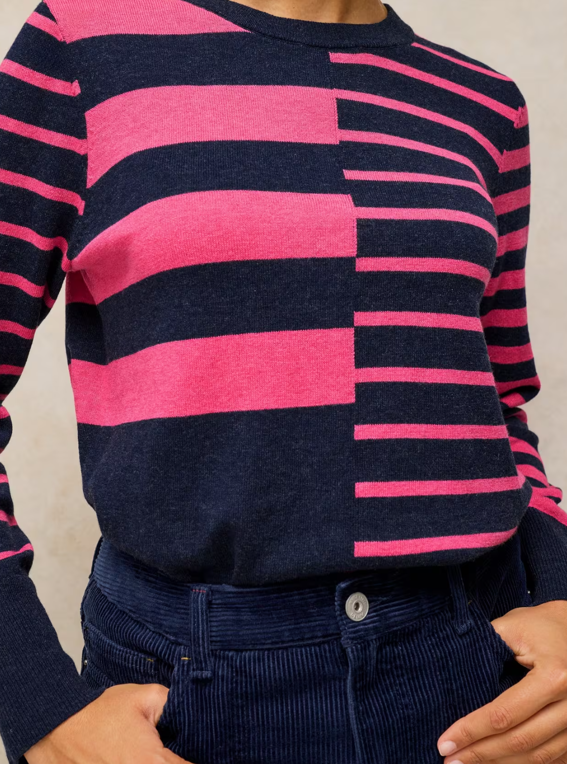 White Stuff Katie Stripe Jumper Navy