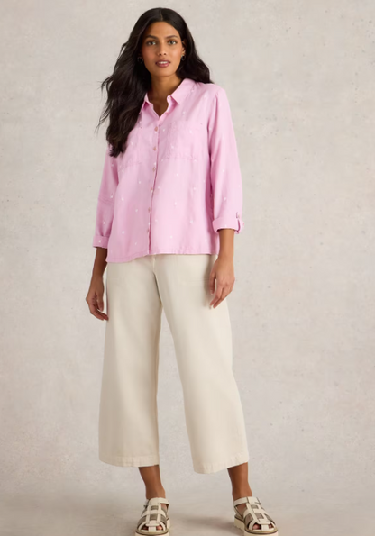 White Stuff Libby Organic Cotton Shirt Pink Multi