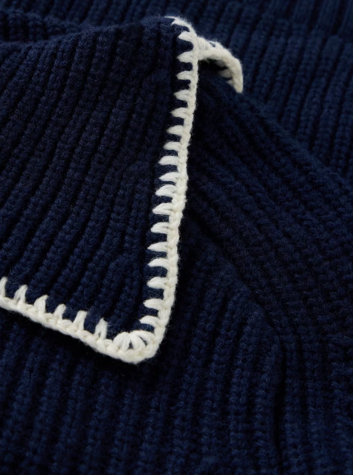 White Stuff Whip Stitch Collar Jumper Navy