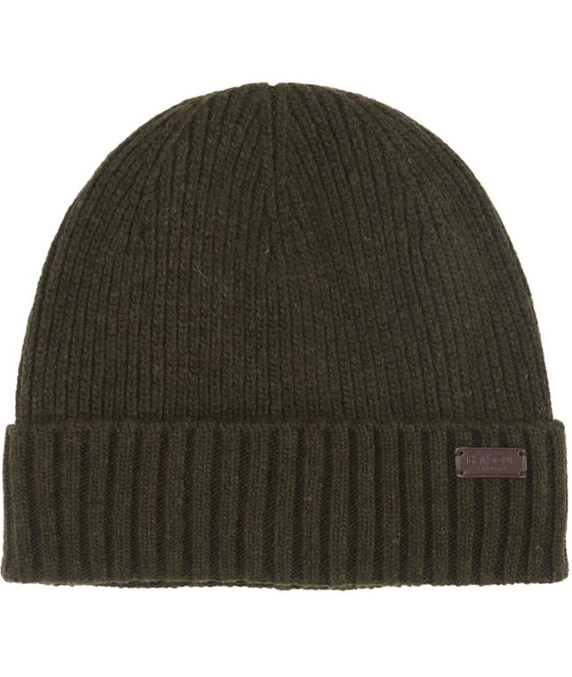 Barbour Carlton Beanie Hat Dark Green