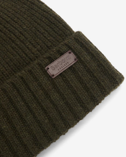 Barbour Carlton Beanie Hat Dark Green