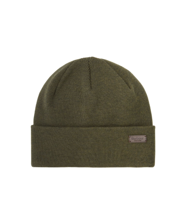 Barbour Harton Beanie Hat Mid Olive