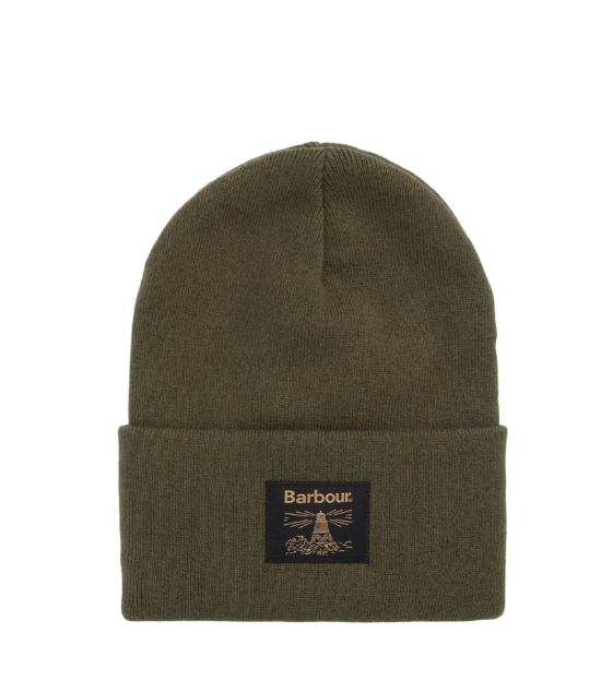 Barbour Harton Beanie Hat Mid Olive