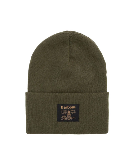 Barbour Harton Beanie Hat Mid Olive