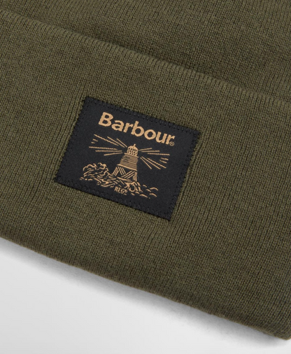 Barbour Harton Beanie Hat Mid Olive