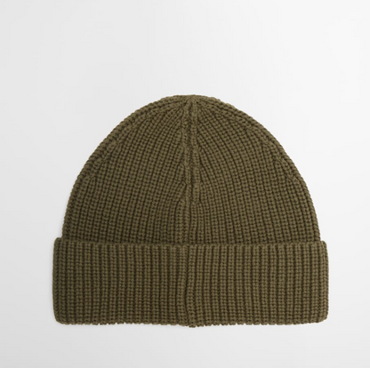 Barbour Cascade Knitted Beanie Hat Olive