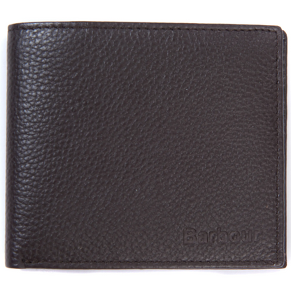 Barbour Amble Leather Billfold Wallet Brown
