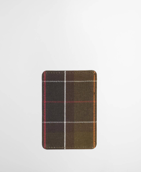 Barbour Brunton Leather Card Holder Dark Olive