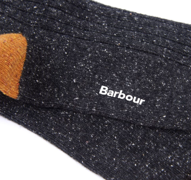 Barbour Houghton Socks Charcoal / Ocre