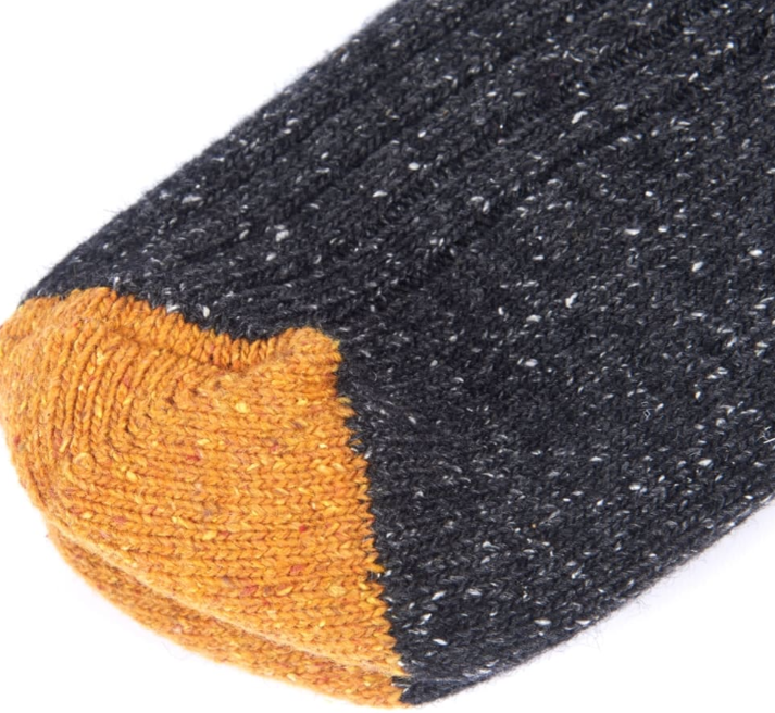 Barbour Houghton Socks Charcoal / Ocre