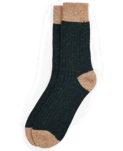 Barbour Houghton Socks Evergreen / Sandstone