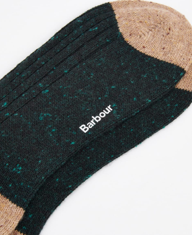 Barbour Houghton Socks Evergreen / Sandstone