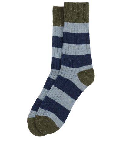 Barbour Houghton Stripe Socks Bluestone / Navy
