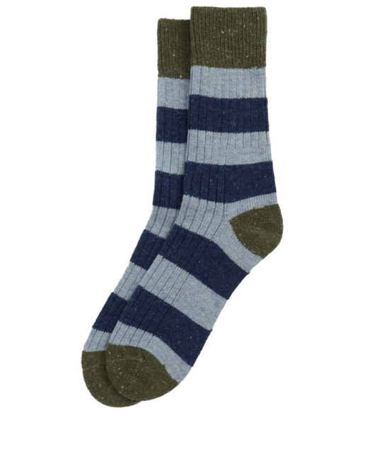 Barbour Houghton Stripe Socks Bluestone / Navy