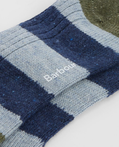 Barbour Houghton Stripe Socks Bluestone / Navy