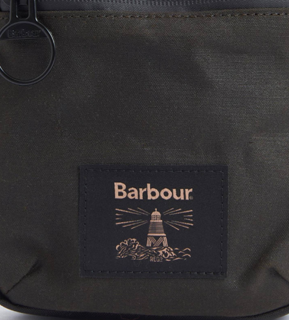 Barbour Field Waxed Crossbody Bag Olive / Black