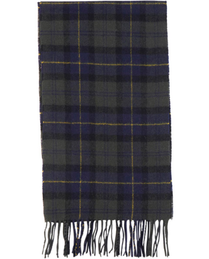 Barbour Tartan Lambswool Scarf Olive Night
