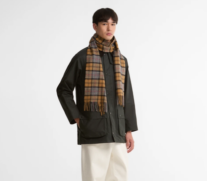 Barbour Tartan Lambswool Scarf Dark Dress Tartan