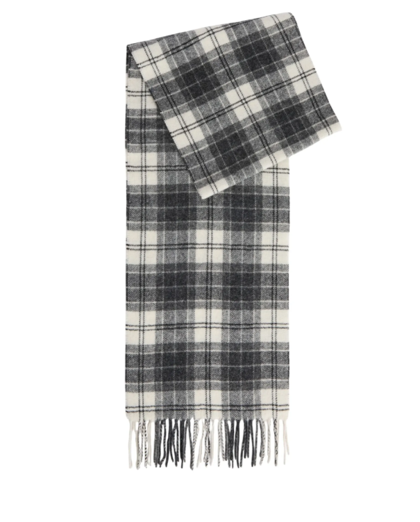 Barbour Tartan Lambswool Scarf Monochrome Tartan