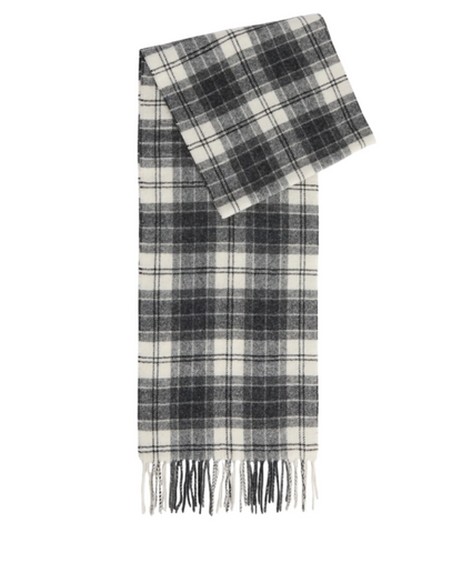 Barbour Tartan Lambswool Scarf Monochrome Tartan