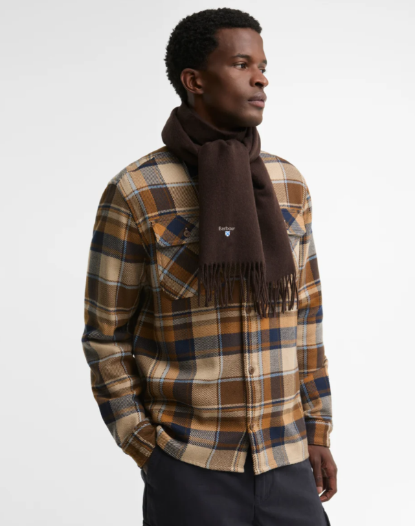 Barbour Plain Lambswool Scarf Rustic