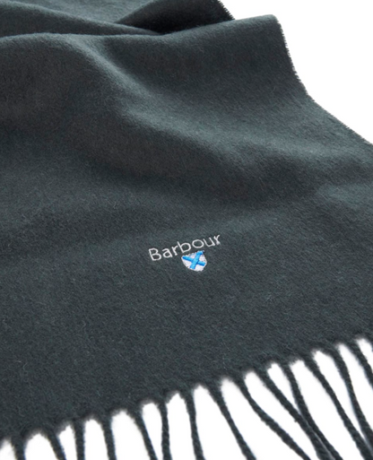 Barbour Plain Lambswool Scarf Forest Green