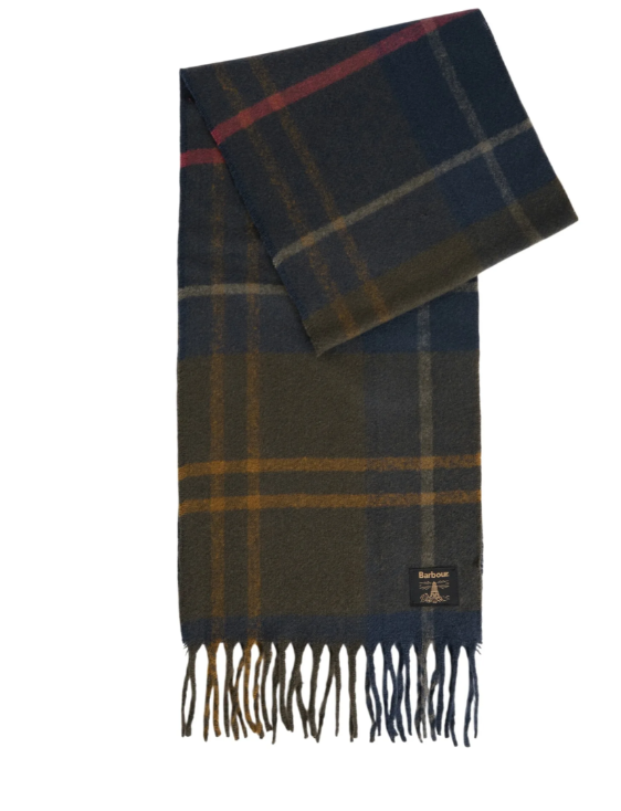 Barbour Yorklane Tartan Scarf Shadow Classic Tartan