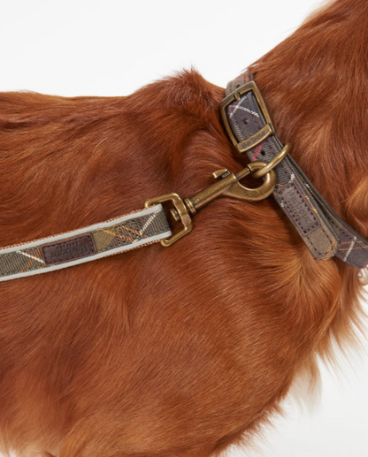 Barbour Reflective Tartan Dog Lead Classic Tartan