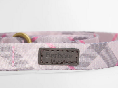 Barbour Tartan Printed Dog Lead Pink Tartan