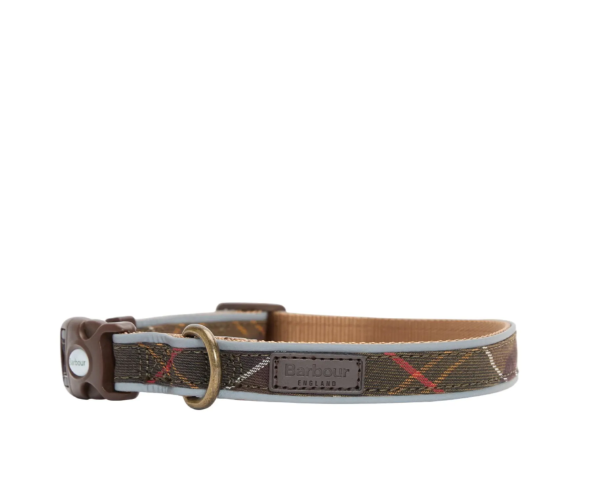 Barbour Reflective Tartan Dog Collar Classic Tartan