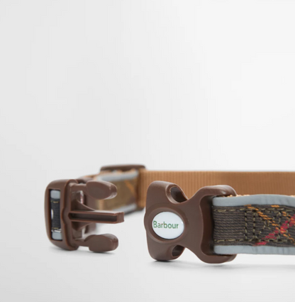 Barbour Reflective Tartan Dog Collar Classic Tartan