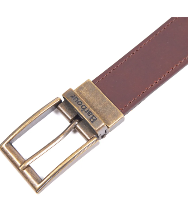 Barbour Reversible Tartan Leather Belt