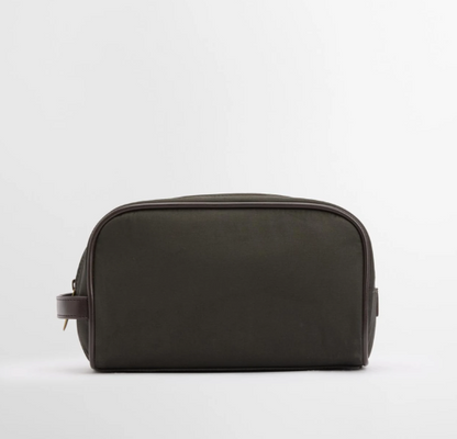 Barbour Wax Washbag Olive / Beacon