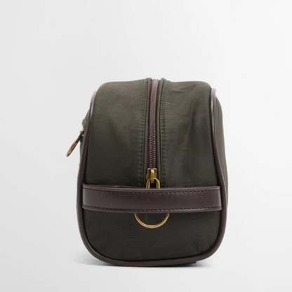 Barbour Wax Washbag Olive / Beacon