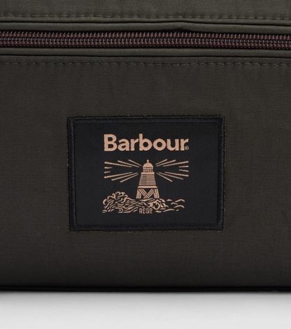 Barbour Wax Washbag Olive / Beacon