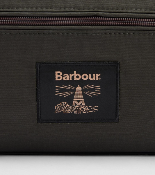 Barbour Wax Washbag Olive / Beacon