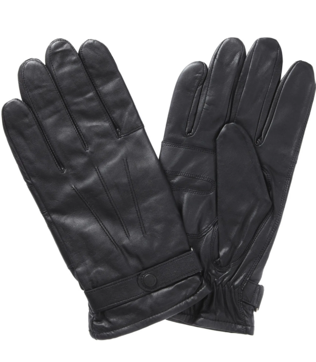 Barbour Burnished Leather Insulated Gloves Black
