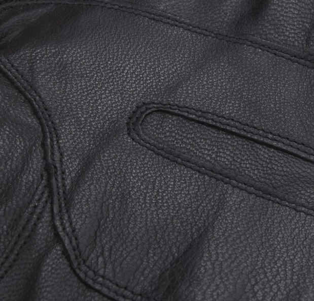 Barbour Burnished Leather Insulated Gloves Black