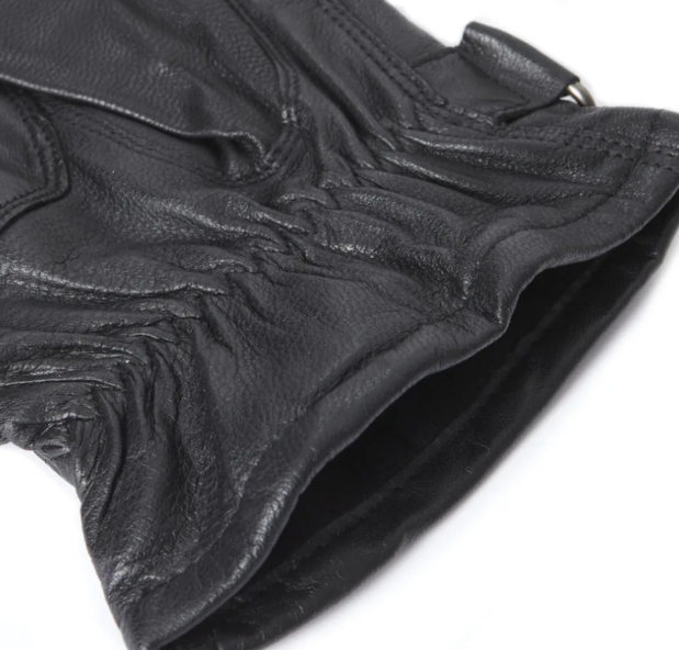 Barbour Burnished Leather Insulated Gloves Black