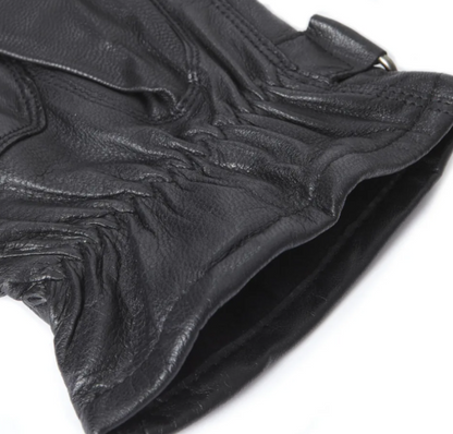 Barbour Burnished Leather Insulated Gloves Black