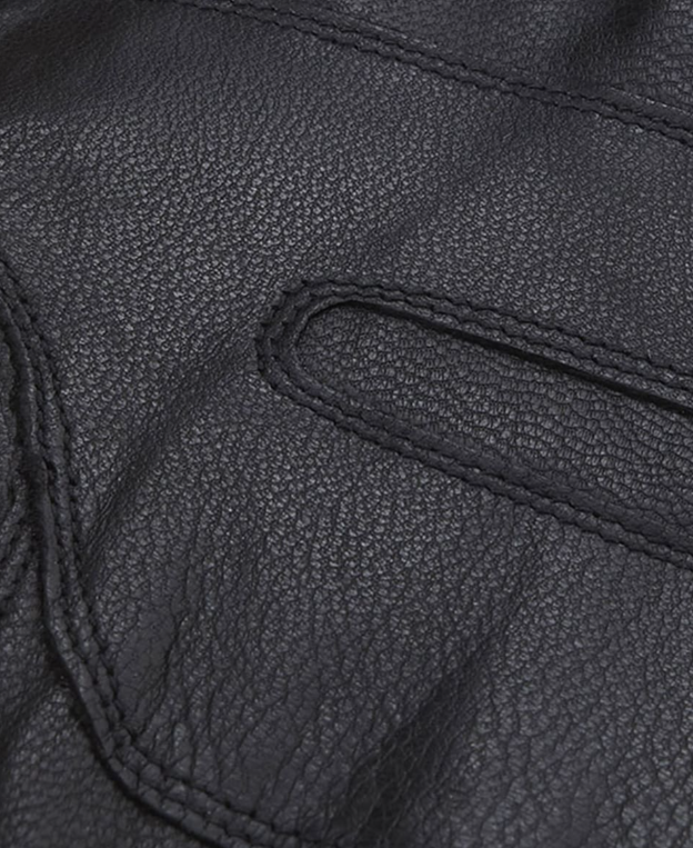 Barbour Burnished Leather Insulated Gloves Black