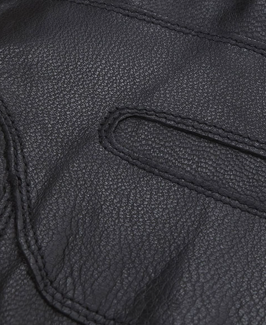 Barbour Burnished Leather Insulated Gloves Black