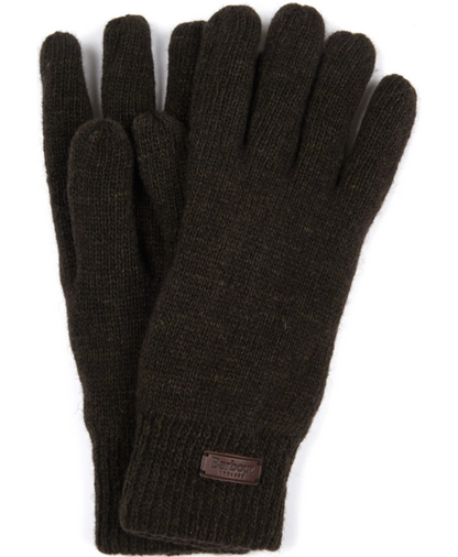 Barbour Carlton Knitted Gloves Dark Green