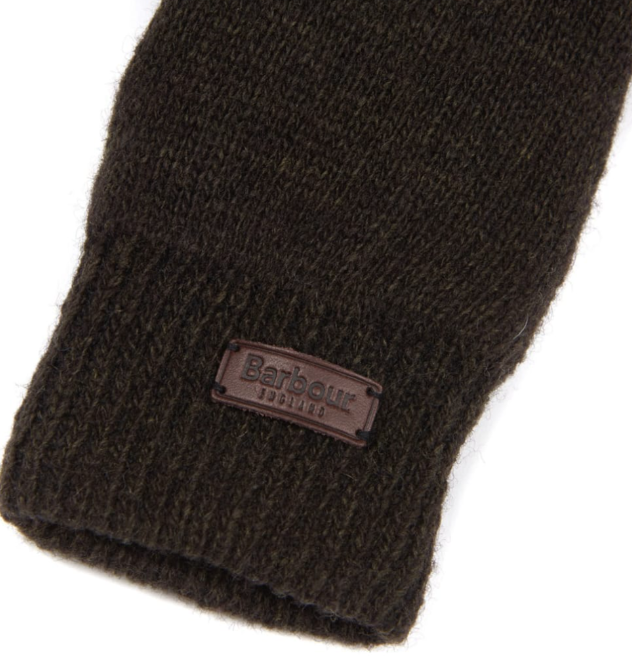 Barbour Carlton Knitted Gloves Dark Green