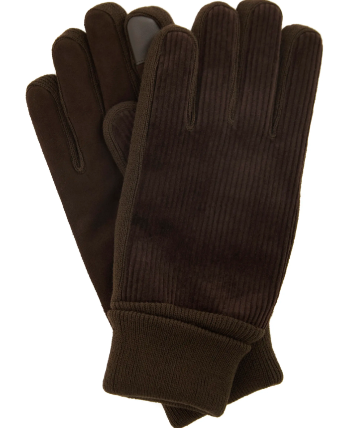 Barbour Magnus Cord Gloves Brown